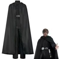 ราคา Star Wars/The Mandalorian cosplay costume for men: Skywalker Luke Black Jedi outfit with black hooded cloak. (1735235314993038897)