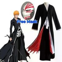 ราคา Anime Bleach Cosplay Ichigo Kurosaki Bankai Hollow Mask Wig Men Halloween Cosplay Costume (1735309992253818823)