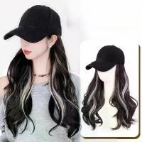 ราคา Fashionable One-Piece Hat Wig for Women, Versatile Highlighted Big Wave Long Curly Hair Duckbill Cap, Daily Full Wig Head Cover (1733965663827101207)