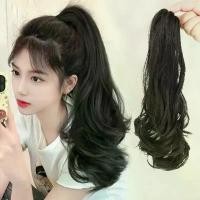 ราคา Women's ponytail wig, claw clip style, long wavy curly hair, realistic and natural, synthetic fiber high ponytail (1735057001008302061)