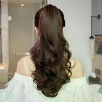 ราคา Wig claw clip ponytail with large waves, matte finish, elegant long curly hair, naturally voluminous, versatile and realistic wavy ponytail (1735057130866509805)