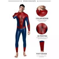 ราคา ชุดแฟนซี สไปเดอร์แมน สำหรับผู้ใหญ่ จั๊มสูท หน้ากาก Spiderman Jumpsuit Costume / Mask for Adult สวัสดิการสด (1734339638869067128)