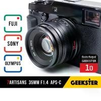 ราคา 7Artisans 35mm f1.4 APSC เลนส์ละลาย 35 mm 1.4 APSC Lens สำหรับ Fuji Olympus Lumix m43 Sony TTArtisan (1735268844496848274)
