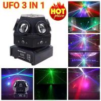 ราคา ไฟดิสโก้ UFO 3IN1 dicsco laser light PARTY LIGHT ไฟดิสโก้เทค Laser ไฟเทค ปาร์ตี้ ไฟเวที ดิสโก้ผับ (1735430810529072834)