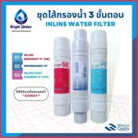 ราคา ชุดไส้กรองน้ำ Inline Water Filter (Sediment+Membranes+Post carbon) ใช้ได้กับเครื่องกรองน้ำCoway ขาย (1735401027816359625)