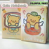 ราคา Cute Butter Bear Gold Foil Laser Leather Notebook, Printed Notebook with Full Color Pages, Diary and Journal (1734729275411892096)