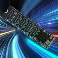 ราคา M.2 MKEY PCI-E Riser Card M.2 To SATA 3.0 Expansion Card NVME To SATA Adapter Card 6Gpbs Converter Support PM Function (1734812463931425921)