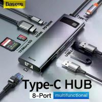 ราคา Baseus อะแดปเตอร์ 6in1 8in1 11in1 Type C HUB อุปกรณ์เสริมคอมพิวเตอร์ อุปกรณ์เชื่อมต่อ Adapter ซีโอดี (1734974148698343187)