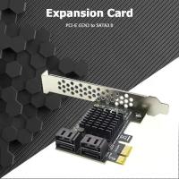 ราคา SATA III PCIe Card 4 Port 6Gbps SATA to PCI-e 1X Adapter Converter with Bracket (1734942426034243286)