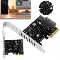 ราคา PCI-E To SATA Expansion Card Jmb585 Chip PCIe X4 To SATA3.0 Expansion Adapter Card for Windows/Linux/ OS (1734876582034441566)