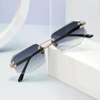 ราคา แว่นกันแดดไร้กรอบทรงสี่เหลี่ยม HBK Vintage สำหรับผู้หญิงและผู้ชาย (1735082570737550424)