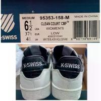 ราคา ลด50%มือสองสภาพดี K-SWISS รองเท้าผ้าใบสีขาว memory foam รุ่น clean court (1734928677148001950)