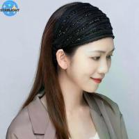 ราคา OQEWPI ที่มัดผม หนังยางมัดผม ผ้าคาดผมไหมพรม Sweet Trendy Vintage Elastic Hair Band Wash Face Headband Shiny Stripe Mother Hair Hoop Sequin Non Slip Korean Headwear Mesh Hairbands (1734800683242783767)
