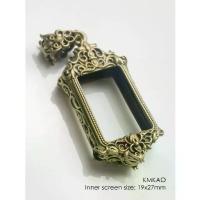 ราคา KMKAOBrass Phra Kum Kao amulet casing inner size 19x27mm กรอบพระ ทองเหลือง พระคำข้าว วัดท่าซุง (1735374551143056552)