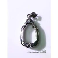 ราคา WES9Whitebrass Wessuwan amulet casing 16x25mm กรอบพระ ไวท์บราส สำหรับแมงภู่คำ หรือปิดตา ขนาดเล็ก (1735489619277350262)