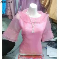 ราคา เสื้อผู้ใหญ่ เสื้อออกงานบุญ ชุดไทยประยุกต์ ผ้าไหมแก้ว Size M-3XL (อก 36"-44") Thai (1735307097007622050)