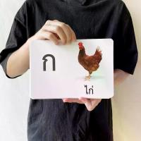 ราคา [COD] [tiktok]Flash Card A-Z Flash Card A-Z, Total of 44 Cards, Size A5 Kp011, Thai Consonants 2Winbooktoys (1735381631337202971)