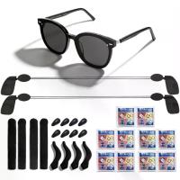 ราคา Smart Glasses Accessories Kit for Ray-Ban Meta (Wayfarer/Headliner/Skyler/Gen 2) & Oakley Meta (Display) - Silicone Nose Pads, Anti-Slip Ear Grips, Adjustable Glasses Cords & Lens Cleaning Wipes (1734
