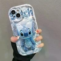 ราคา Disney Stitch Disney character with sparkling blue gems phone case, suitable for iPhone 17/16/15/14/13/12/11/8/7/6/XS/XR/X Plus Pro Max, Gadget Accessory, Mobile Accessory, Styli (1733576030755915578)