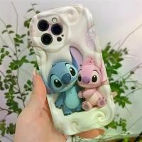 ราคา Disney Stitch and Angel hugging each other phone case, suitable for iPhone 16/15/14/13/12/11/XS/XR/X Plus Pro Max, Halloween phone case, plush phone case, funny phone case, cute (1734504311345480714)