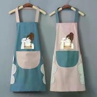 ราคา 1pc Cute Cartoon Printed Apron, Cooking Waterproof Apron, Oil-proof Kitchen Apron, Kitchen Gadget For Restaurants Food Trucks (1733615911163823914)