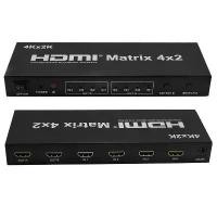 ราคา HDMI Matrix 4X2 Switch Splitter HIFI Matrix 4 in 2 out with Remote Control Audio Supports HDMI V1.4/3D/4Kx2K| (1733897009085646236)