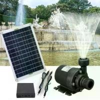 ราคา Brushless Solar Water Pump Kit 50W Solar Panel Powerful Solar Water Pump Solar Power Water Pump for Sun Powered Fountain Fish Pond Garden Decor (1735242092385174598)