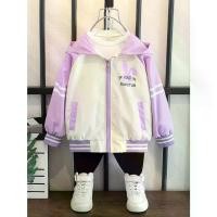 ราคา Girls' Hooded Jacket with Cartoon Rabbit Print - Lightweight Spring/Fall Coat, Loose Fit Long Sleeve Zip-Up Jacket with Pockets, Non-Stretch Fabric, Casual Outerwear For Casual A (1734247260225177497)