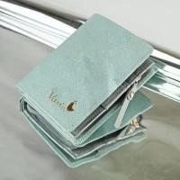 ราคา กระเป๋าสตางค์ รุ่น Pocket Book สีฟ้าอมเทา Milky Blue ทำจากหนังแท้ (1734853783152789469)