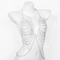 ราคา 【16-CES】 2025 New Trend Hanging Neck Stripe Rhinestone Chest Chain Nightclub Women's Body Chain Fashion Luxury Jewelry Accessories (1735007583442535941)