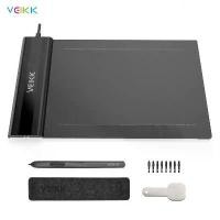 ราคา VEIKK S640 Graphic Drawing Tablet 6 x 4 inches, 8192 levels of active area, pressure-sensitive art graphic tablet with battery-free stylus, 8 pen nibs, compatible with Windows, M (1735517724909339983)