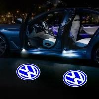 ราคา ไฟส่องพื้นต้อนรับรถยนต์ 2 ชิ้น พร้อมโปรเจคเตอร์โลโก้ VW สำหรับ Volkswagen Polo Golf GTI CC Tiguan Arteon Passat Jetta Touareg ID.3 ID.4 (1734368811776902845)