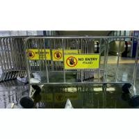 ราคา แผงเหล็กกั้นจราจร แผงกั้นรถ จัดระเบียบพื้นที่ Stainless steel mobile iron horse guardrail (1735418878539105495)