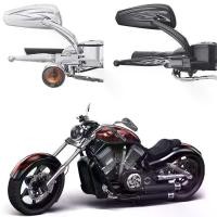 ราคา Motorcycle Rear View Mirror Motorbike Side Rearview Mirrors For Harley Davidson For Sportster Iron 883 Street Glide Rider (1735061588480263655)