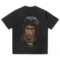 ราคา (COD) Vintage Print American Style Bruce Lee Collection Short Sleeve T-Shirt, Round Neck, Pure Cotton, Washed, Heavyweight, Loose Fit, Trendy เสื้อ บาง แสน ไฟท์ คลับ (1734553651791561840)