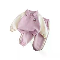 ราคา Sanrio Girls' Autumn/Winter Fashion Cute Hello Kitty Cartoon Print Long Sleeve Color-Block Casual Outing Lapel Jacket + Color-Block Drawstring Pants Sweatshirt Set, Perfect for O (1733671683988686300)