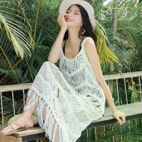 ราคา บิกินี่ ไหมพรม ลายน่ารักมากเดรสยาวไหมพรมคลุมบิกินี่ เดรสยาวซีทรูแต่งพู่รอบตัว ชุดเดรสไปทะเล (1735419407836415705)
