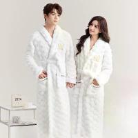 ราคา ชุดนอนสำหรับผู้หญิง, เสื้อคลุมอาบน้ำผ้าสักหลาดหนา, ฤดูหนาวและฤดูใบไม้ผลิ, ซับในขนแกะ, ยาวพิเศษ, เหมาะสำหรับผู้ชายและคู่รัก, เสื้อคลุมอาบน้ำขนแกะปะการัง, ชุดนอน, ปี 2025 (1732511404181587529)