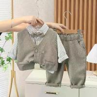 ราคา CODสูทเด็กผู้ชาย สูทออกงานเด็กชาย ชุดออกงาน เสื้อผ้าเด็กผู้ชาย W15 สูท ฟ้าเทา น้ำตาลเทาTikTok (1735090559840454574)
