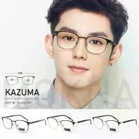 ราคา MOKHA กรอบแว่นรุ่น KAZUMA กรอบแว่น ทรงเหลี่ยม กรอบโลหะ แว่นตา clubmaster ขาสปริง 135 มม. (size M) (1734930032557327408)
