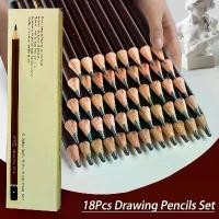 ราคา ชุดดินสอกดrawing 18 ชิ้น ระดับมืออาชีพ ดินสอ 6H และ 14B สำหรับงานสเก็ตช์และเขียน ดินสอลูกลื่นสีดำ ดินสอลูกลื่นกราไฟต์ เหมาะสำหรับนักเรียนมือใหม่และอุปกรณ์ศิลปะ (1734887092990543762)