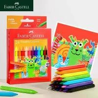 ราคา สินค้าขายดี [HOT BTBIL] กรีดสีพลาสติกแบบลบได้ของ Faber Castell มีให้เลือก 12/24 สี พร้อมยางลบและที่ลับ ดินสอ อุปกรณ์การเรียนปลอดสารพิษสำหรับเด็กเล็ก ซักทำความสะอาดได้ (1735189363297781655)