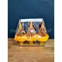 ราคา ♥ชุด กรวยอุปัชฌาย์ 1 เซ็ท มี 3 พาน แบบกรวย กระดาษ งานบวช☞ (1734892009303607003)