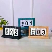 ราคา [เก็บเงินปลายทาง] ปฏิทินไม้วินเทจสำหรับบ้าน คาเฟ่ ตกแต่งโต๊ะทำงาน สไตล์ชนบท ปฏิทินพลิก DIY วางแผนโต๊ะปฏิทินนิรันดร์ อุปกรณ์สำนักงาน (1733714334615110858)