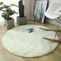 ราคา พรมกลมผ้าไหมขนสัตว์สีพื้นสำหรับห้องนั่งเล่น เบาะเก้าอี้ โซฟา เบาะรองนอน กันคราบ ดูแลง่าย พรมปูพื้นนุ่มสบาย (1733825715998984036)