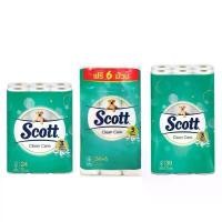 ราคา ☆ค่าส่งถูก SCOTT CLEAN CARE กระดาษชำระ สก๊อตต์ คลีนแคร์ ขนาด 24 ม้วน/24 ฟรี 6 ม้วน / 30 ม้วน✼ยอดนิยม (1735441570388346358)