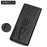 ราคา กระเป๋าสตางค์ผู้ชายหนังวัวแท้ JINBAOLAI กระเป๋าสตางค์ยาวมีซิปยุโรป ช่องใส่บัตร กระเป๋าสตางค์ผู้ชาย กระเป๋าใส่เหรียญลายจระเข้ กระเป๋าสตางค์พับ (1733611883135403186)