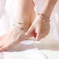 ราคา สร้อยข้อมือและกำไลข้อเท้าสแตนเลสสองชั้นรูปหัวใจสไตล์เกาหลี แฟชั่นผู้หญิง เครื่องประดับสไตล์ป่า รุ่น BR-567 (1734910871255025357)
