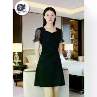 ราคา COD Jy 666 ชุดเดรสสั้น, ชุดเดรสผู้หญิง, ชุดเดรสสีดำ, ทรงเข้ารูป, กระโปรงทรงเอ, แขนสั้น, คอเหลี่ยม, แฟชั่นฤดูร้อน, ชุดเดรสสีดำTikTok (1734594392111417194)