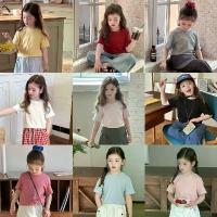 ราคา แนะนำ สินค้าขายดี PRETTY BABY เสื้อยืดเด็กผู้หญิง เสื้อสีพื้น เนื้อผ้านิ่มเด้ง ปักอักษรที่คอเสื้อ แฟชั่นเด็ก(1594) (1732723986346050926)